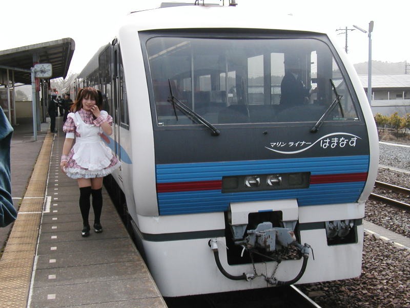 鹿島臨海鉄道大洗駅にて７０００系マリンライナーはまなす・メイドトレイン　撮影日１０／０３／２１